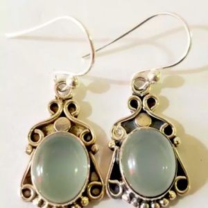Silver Chalcedony Earrings, Suggested Retail Value $120